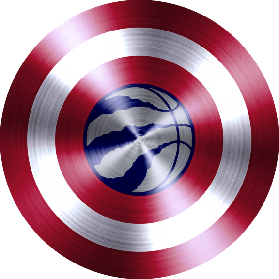 Captain American Shield With Toronto Raptors Logo iron on paper